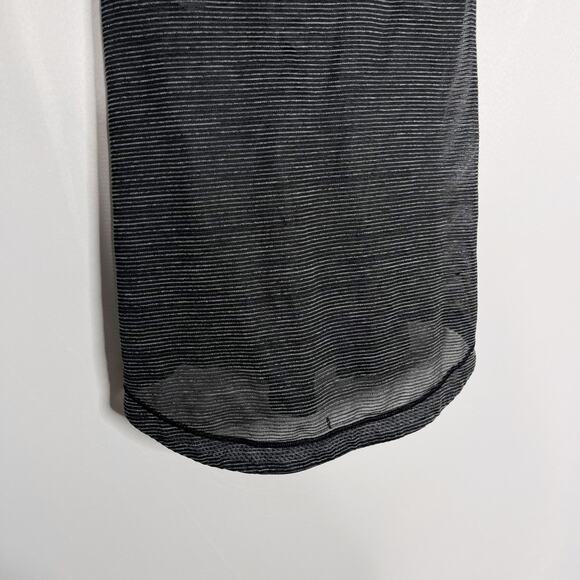 Lululemon Womens 2 Heathered Black Gray Long Distance Racerback Tank Scoop Neck - Picture 4 of 8